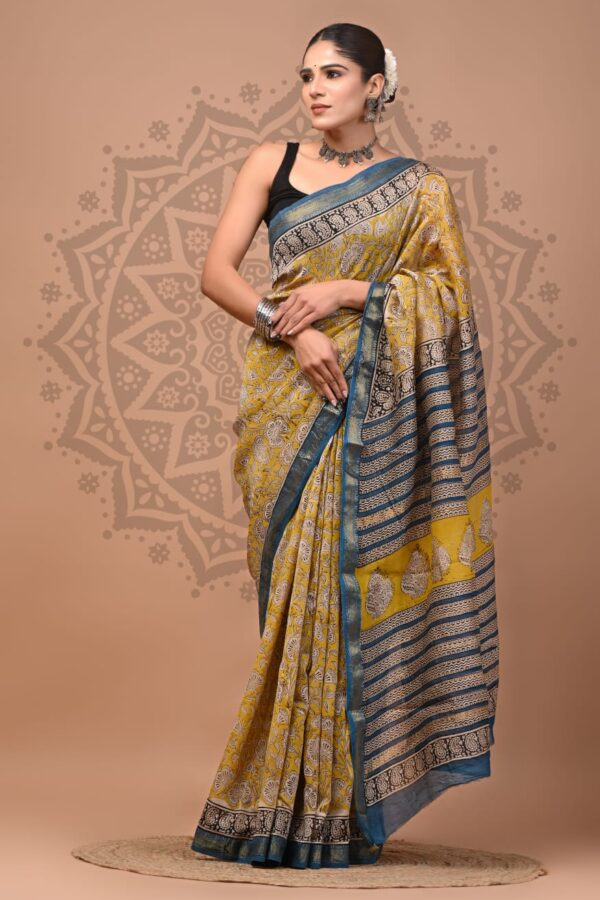 Handcrafted Maheshwari Silk Saree