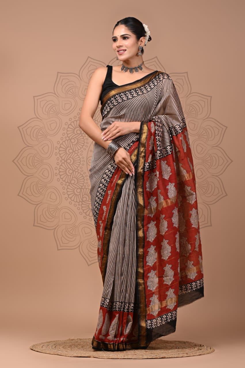 Ethnic Maheshwari Silk Saree