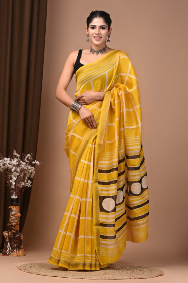 Fine Crafted Maheshwari Silk Saree
