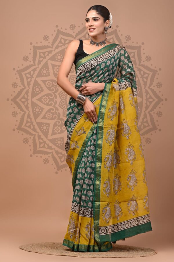 Handcrafted Maheshwari Silk Saree