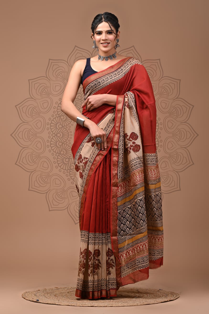 Daily Wear Maheshwari Silk Saree
