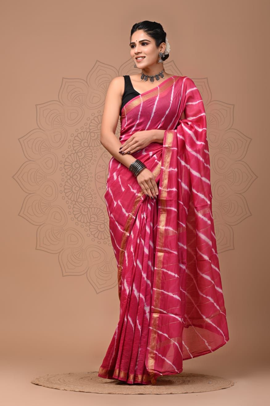 Fine Weave Maheshwari Silk Saree
