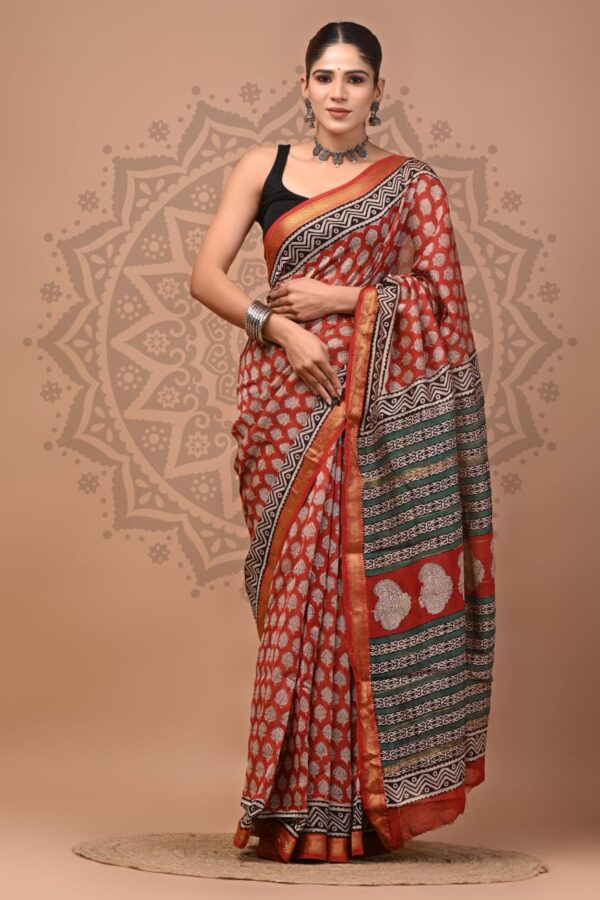 Elegant Maheshwari Silk Saree