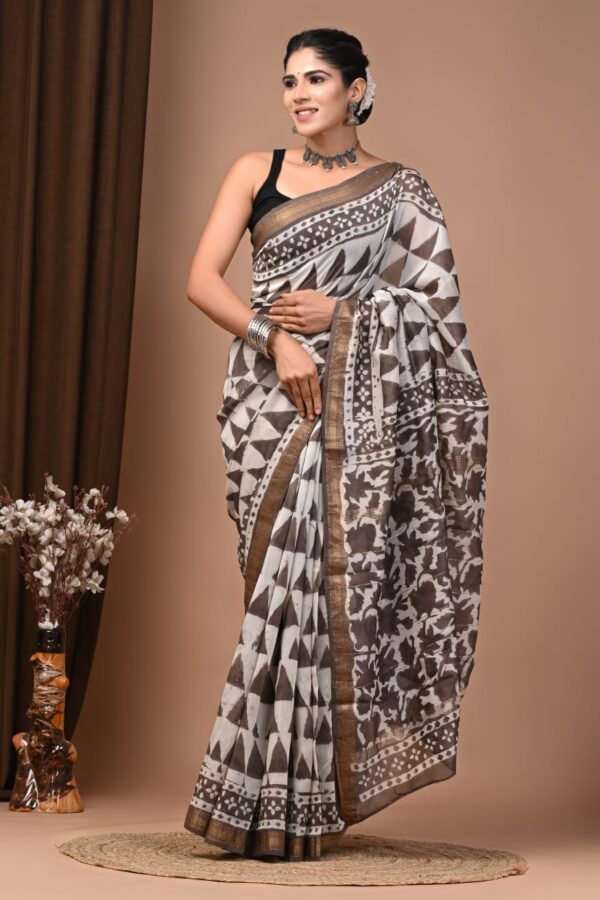 Fine Handcrafted Maheshwari Silk Saree