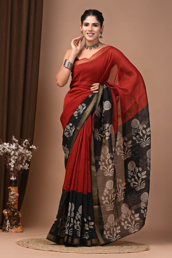 Lightweight Silk Maheshwari Saree