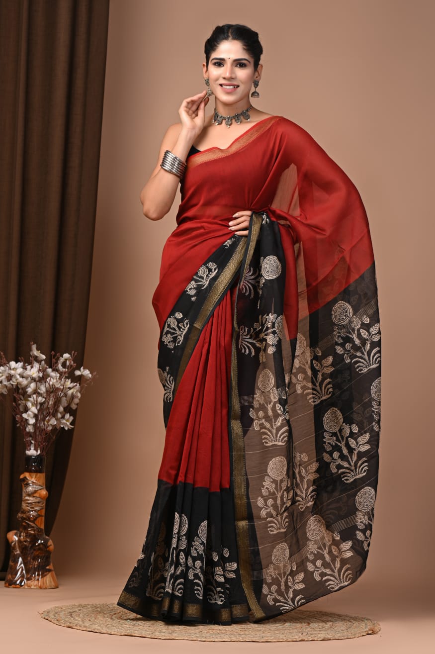 Lightweight Silk Maheshwari Saree