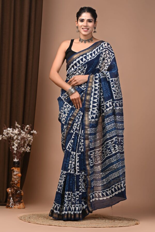 Ethnic Silk Maheshwari Saree