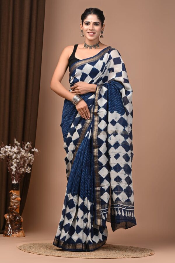 Designer Silk Maheshwari Saree