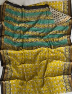 Bagru hand block printed suit fabric from Ruhi Hand Block Printer