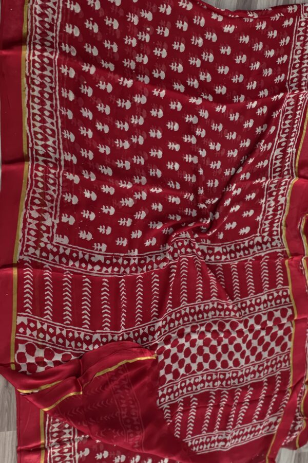 Traditional Bagru Print Saree