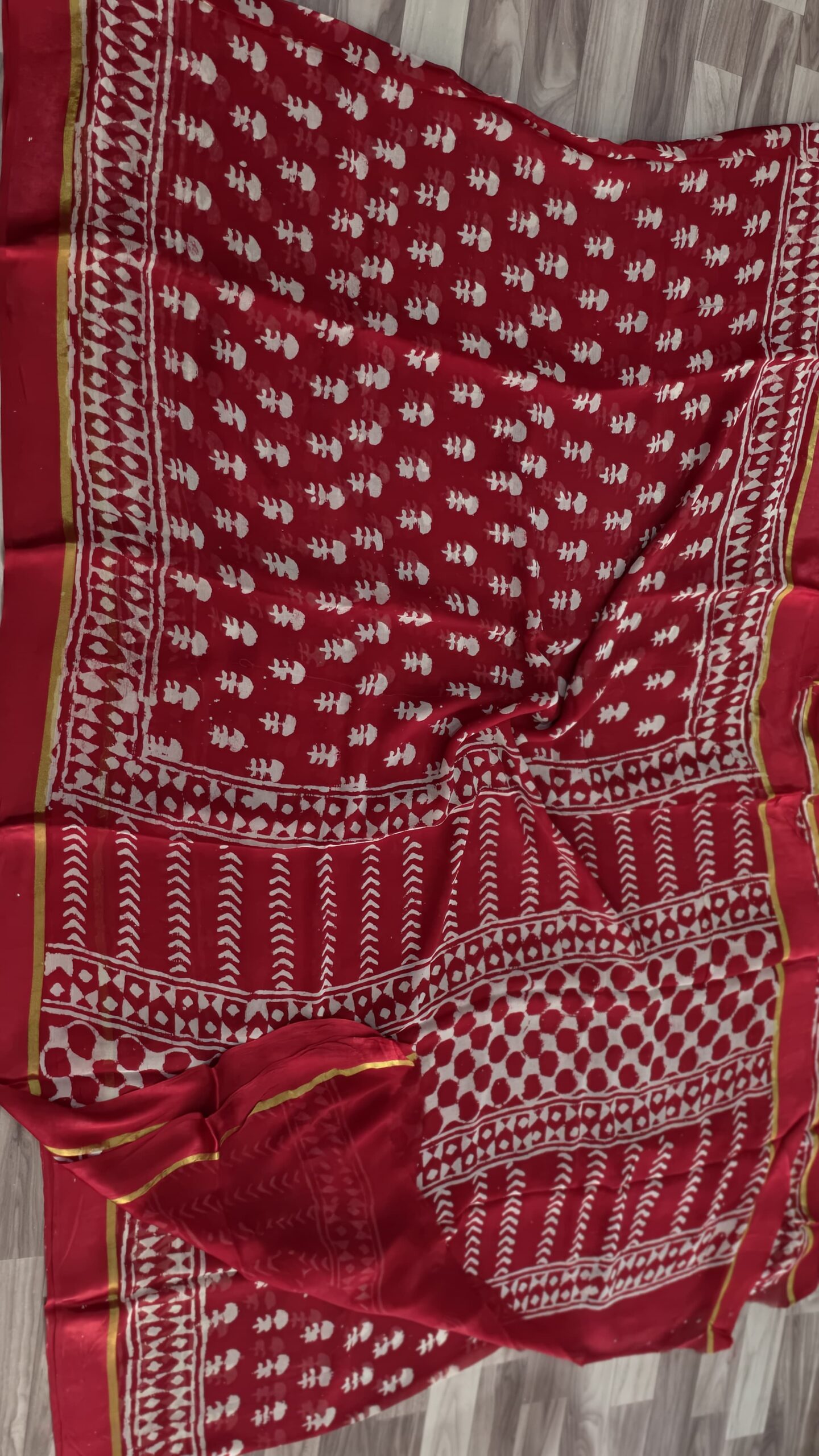 Traditional Bagru Print Saree