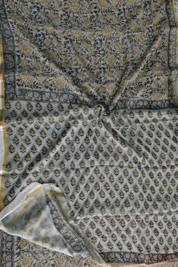 Vintage Bagru Print Saree