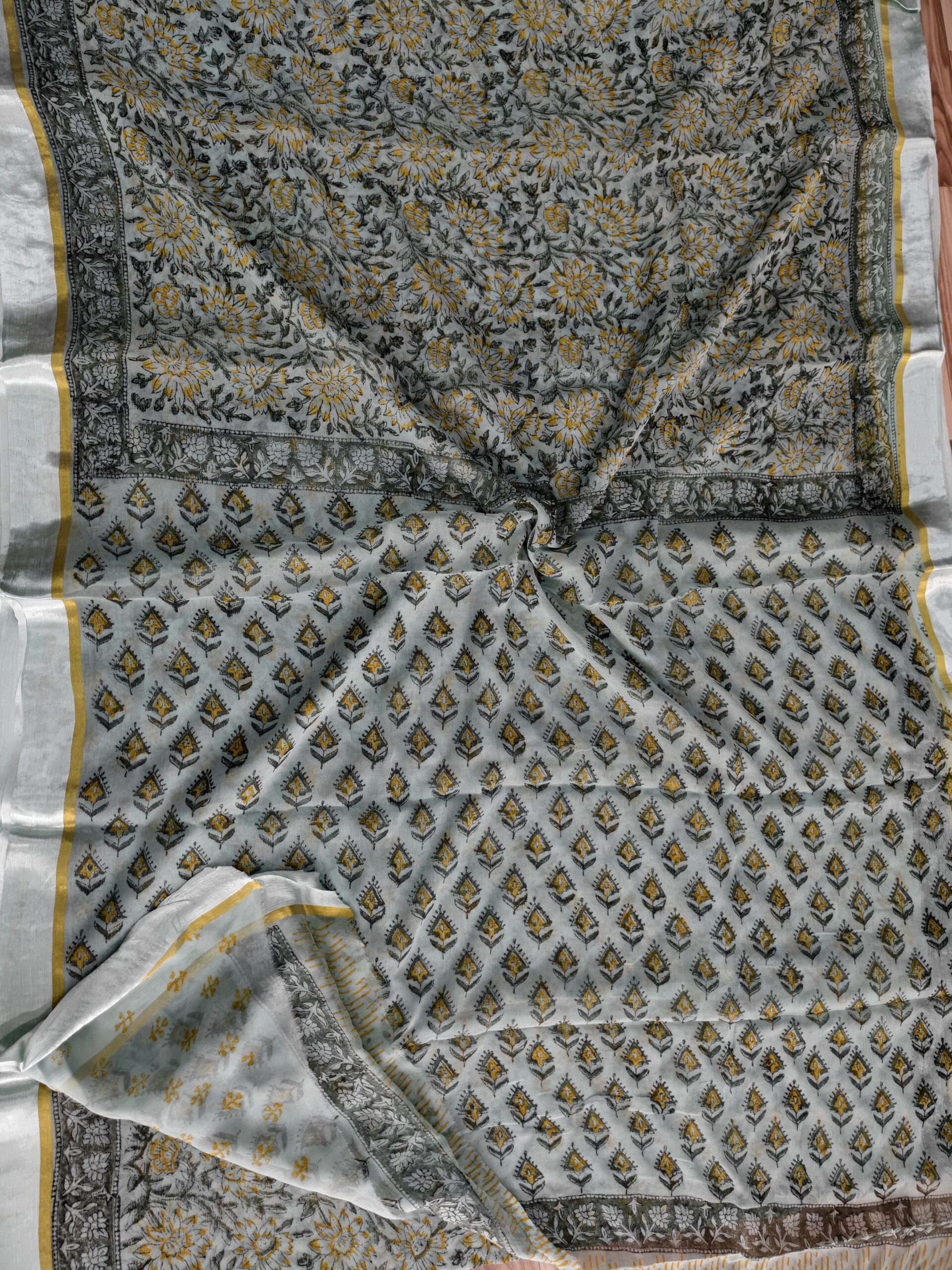 Vintage Bagru Print Saree