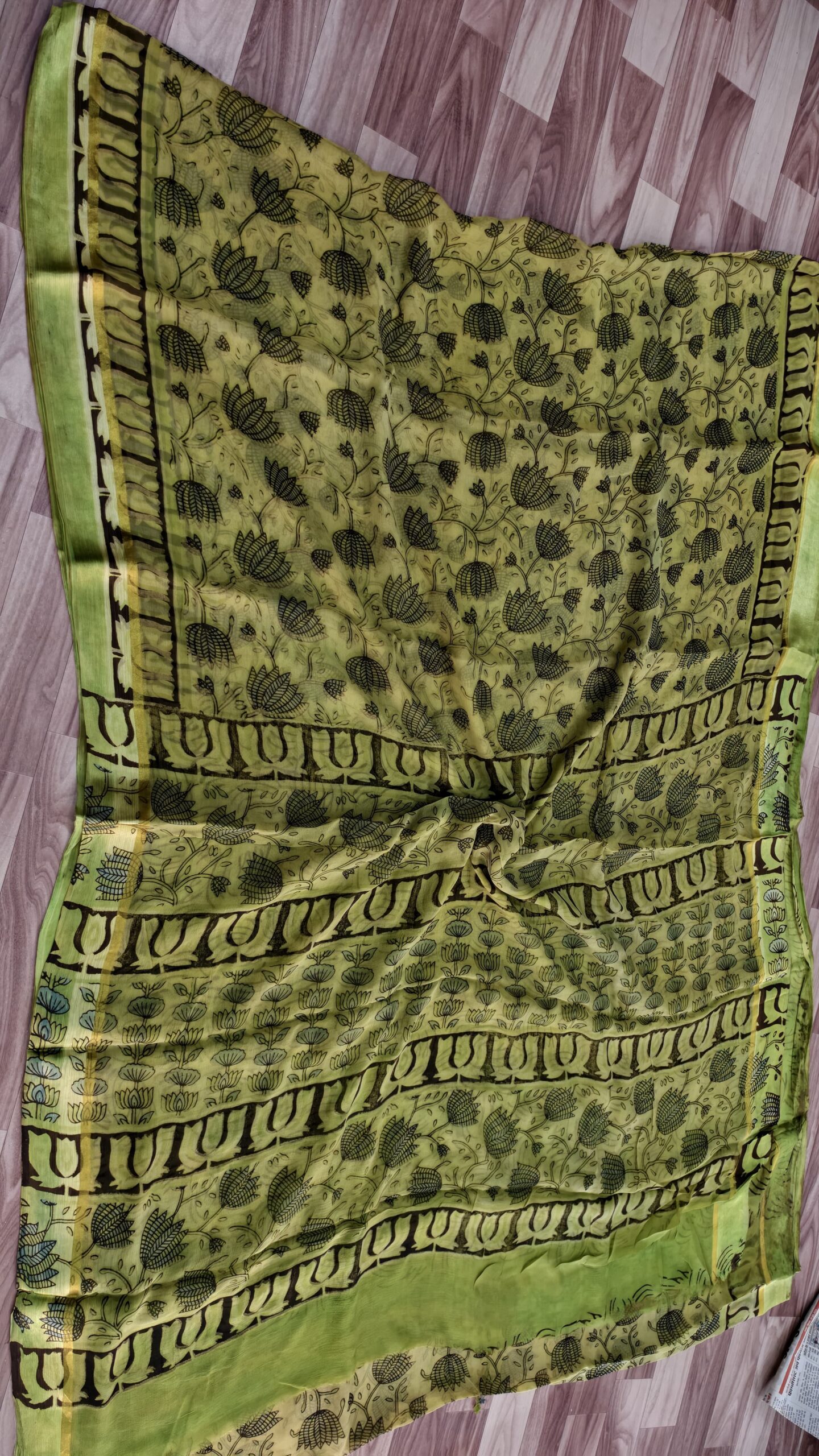 Artistic Hand Block Saree