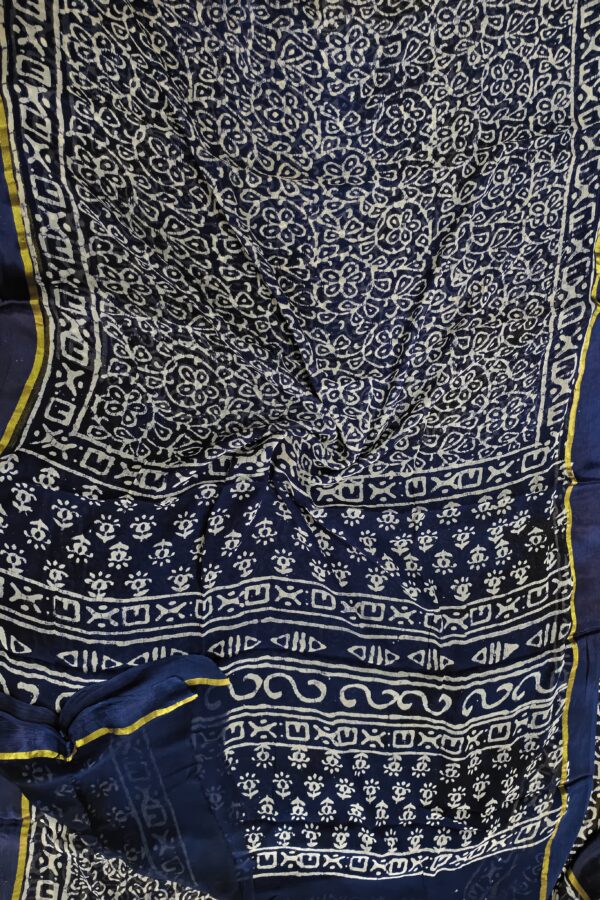 Classic Bagru Chiffon Saree